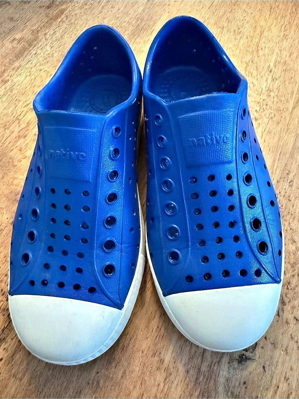 Native Jefferson Kids Blue & White Sneakers